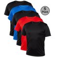 thumbnail image 1 of Blank Activewear Lot de 5 T-Shirts pour Hommes, Tissu de Performance à Séchage Rapide, 1 of 4