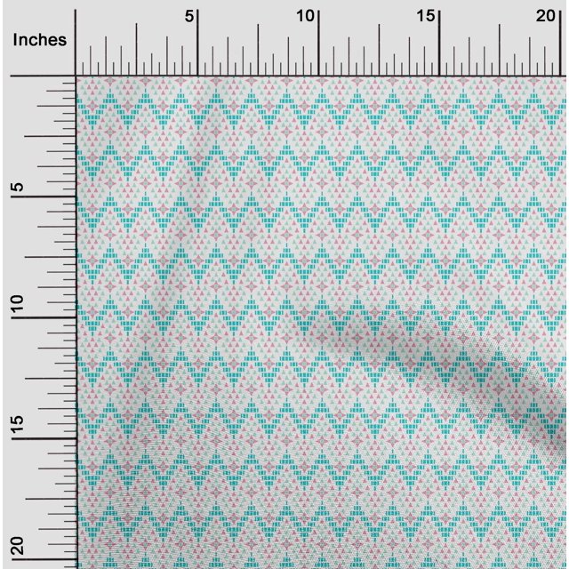oneOone Cotton Cambric Fabric Chevron|Triangle & Square Geometric Fabric Prints By Yard 56 Inch Wide
