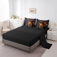 thumbnail image 3 of Electric Guitar Full Comforter Set 7 Pieces Reversible Comforters Full Size Bed Set Bed in a Bag with Comforter,Golden Music Notes Sheets,Pillowcases & Shams,Musical Stringed Instruments Bedding Sets, 3 of 5