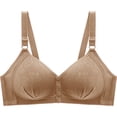 thumbnail image 3 of Pisexur Women Bra Full Coverage Bra Comfort Wide Adjustable Straps Cotton Bralettes for Women Non-Padded and Wirefree Plus Size Minimizer Bra Smooth Lift Front Closure Everyday Bra, 3 of 3