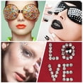 thumbnail image 4 of Unique Bargains 810Pcs Rhinestone Stickers 5 Sheet Self Adhesive Acrylic Face Gems Stickers, White Pearl, 4 of 5