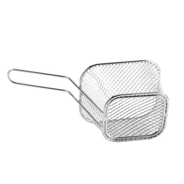 Panier à Chips Mini en Acier Inoxydable, 8 Pcs Panier à Frire, pour Doigts de Poulet Café, Restaurant Ou Usage Domestique