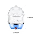 thumbnail image 3 of Clearance! Multifunctional Egg Cooker, Double Layer Egg Steamer for US Standard, Electric Egg Cooker for Soft Boiled, Hard Boiled, and Poached Eggs at Home, 3 of 7
