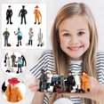thumbnail image 2 of IROINID 7Pcs/Set Decorative Colorful Baker Policeman Figurine Hand Painted Funny Miniature Accessories Fireman Policeman Model, 2 of 7
