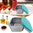 thumbnail image 1 of 1PC Stainless Steel Cutlery Set Snack Box Leakproof Small Food Containers With Silicone Lids Stackable Snack Pots For Kids Stainless Steel Snack Containers Lunch Box For Kids School Green, 1 of 9