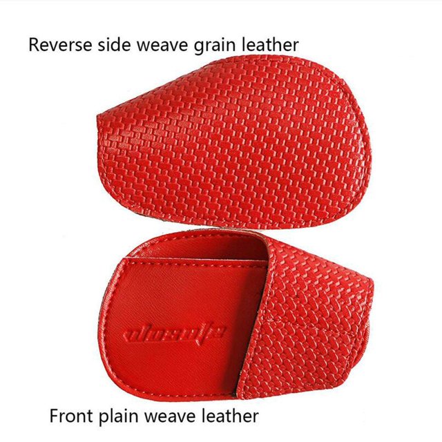 fastboy Golf Head Covers PU Portable Protector for Athlete Travel Golf Training Red Large