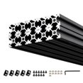 thumbnail image 1 of KFFKFF 10PCS 2020 Aluminum Extrusion Profile, 23.62 Inch 600 mm, T Slot European Standard Anodized Linear Rail, High-Strength Extruded Aluminum Rail, for 3D Printer Parts and CNC DIY Workbench, Black, 1 of 9