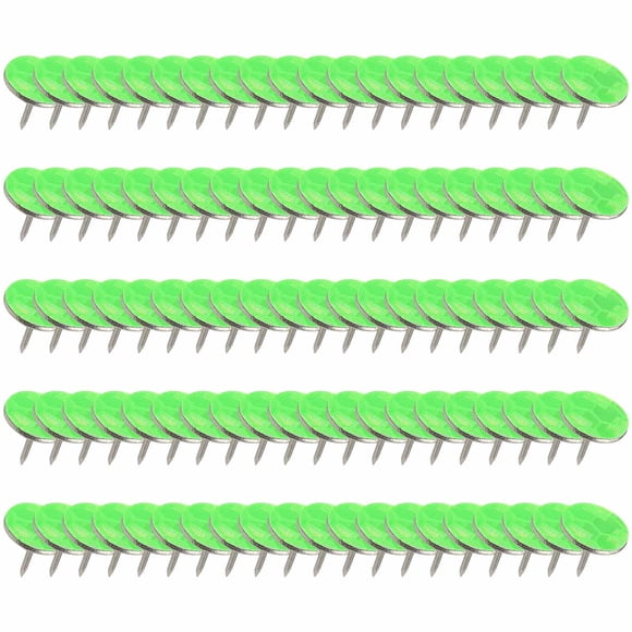 Guoxiu Liquidation Lot de 100 Pointes Réfléchissantes Pointes de Marquage de Sentier Pointes Lumineuses Marqueurs de Sentier Réfléchissants Pointes Réflectrices de Chasse Pointes de Pouce Réfléchissantes pour Sentier pour Chasse Randonnée Camping Support d'Arbre