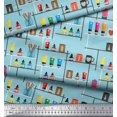 thumbnail image 3 of Soimoi Polyester Crepe Fabric Paper Boat Art & Craft Printed Fabric 1 Yard 42 Inch Wide, 3 of 3