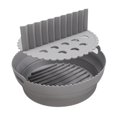 thumbnail image 2 of jifeng Foldable Air Fryer Liner Round Kitchen Gadget Easy Clean Folding Baking Tray Gray with Divider, 2 of 9