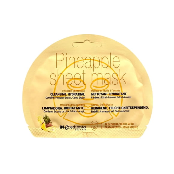 iN.gredients Pineapple Sheet Mask, Cleansing and Hydrating