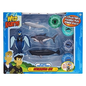 Wild Kratts 4-Pack Action Figure Set - Activate Creature Power - Swimmers