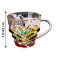 thumbnail image 3 of TIELUTT Hand Painted Glass Cup Unique Design For Home and Durable Reusable Drinking Tumbler with Shatterproof Cups Frosted Yes and No Acrylic Pitcher and Glasses Set Wooden Coffee Cup Set Tumbler Set, 3 of 6
