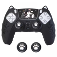 thumbnail image 1 of Gamepad Silicone Protective Cover for PS5, Cute Cat Ear Game Controller Protective Case with Joystick Cap, 1 of 6