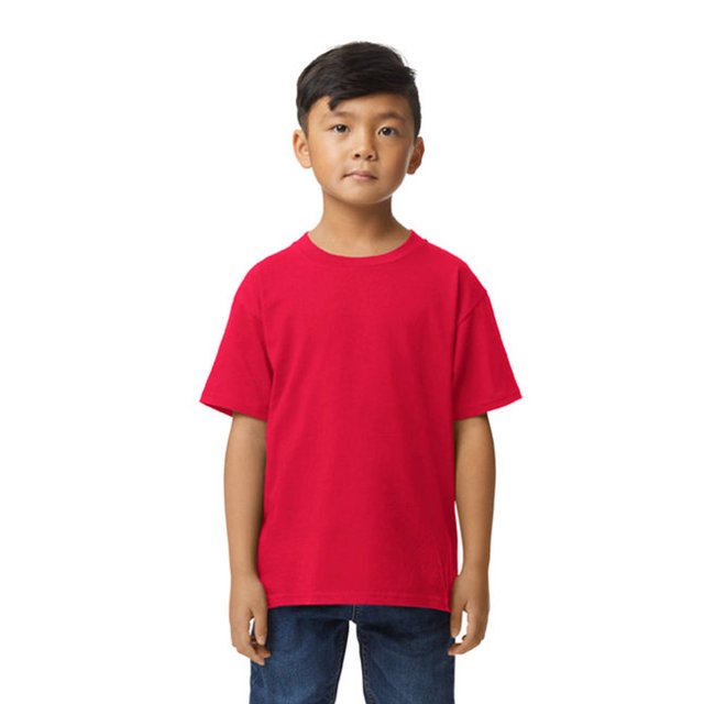 Gildan G650B Youth Softstyle Midweight T-Shirt - RED - L