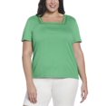 thumbnail image 1 of RAFAELLA Women's Square Neckline Short Sleeve Tee Shirt, 1 of 5