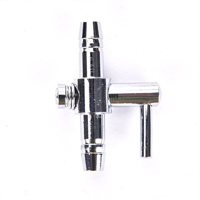EastVita Stainless Steel Aquarium Tank Air Pump Air Flow Splitter Air Flow Tube Pipe Line Control Valve Switch Valve