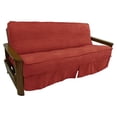 thumbnail image 1 of Housse de Futon Pleine en Microsuède Uni à Double Cordon de 8 à 9 Po - Rouge Cardinal, 1 of 1