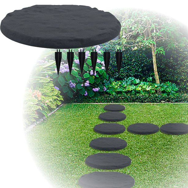 Garden Stepping Stones with Ground Nails Hexagonal PP Material for