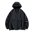 thumbnail image 2 of RXIRUCGD Ensemble de Protection Solaire pour Homme Veste Décontractée à Manches Longues avec Capuchon, Noir, Taille : 3TG, 2 of 6