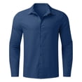 thumbnail image 5 of Kcodviy Homme Été Uni Décontracté Chemises Western Hommes Grande Taille Chemise Ample Chemise Dragon Hommes Col Rabattu Combinaison Homme Chemise à Manches Longues, 5 of 5