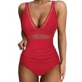 thumbnail image 1 of LSLJS Women's Fashion Matching Multi-color Printed Swimsuit Tight Fitting And Gathering Swimsuit, 1 of 7