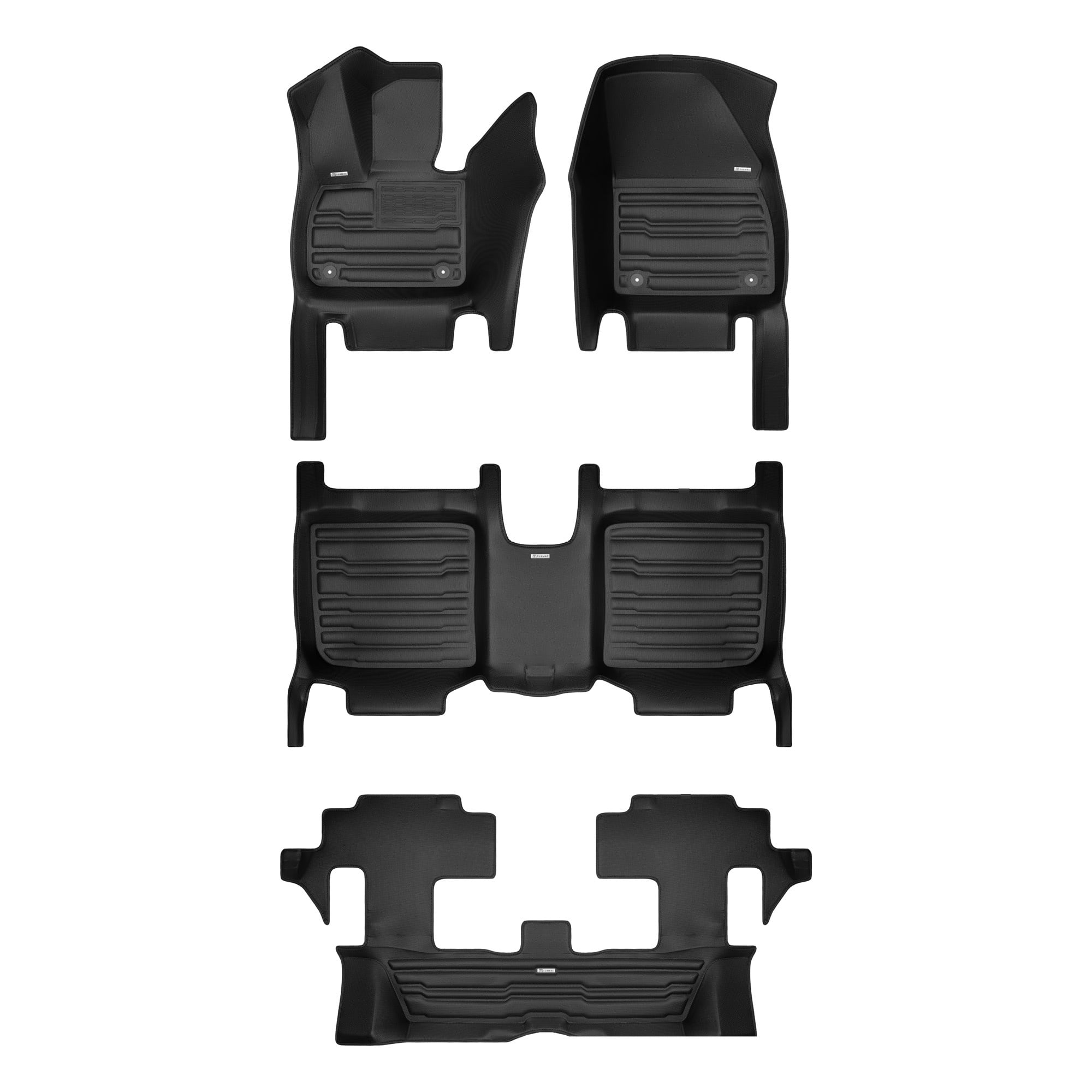 TuxMat - For Vinfast VF9 7-Seater 2024-2026 Models - Custom Car Mats - Maximum Coverage, All Weather, Laser Measured - This Full Set Includes 1st, 2nd and 3rd Rows
