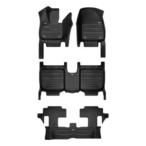 TuxMat - For Vinfast VF9 7-Seater 2024-2026 Models - Custom Car Mats - Maximum Coverage, All Weather, Laser Measured - This Full Set Includes 1st, 2nd and 3rd Rows