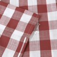 thumbnail image 2 of Red White Cafe Kitchen Curtains 45 Inches Length,Burgundy Buffalo Check Pattern Short Bathroom Window Curtain, Plaid Gingham Design Half Window Tier Curtains, 28" x 45", Red/White, Set of 2, 2 of 5