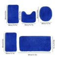thumbnail image 2 of zanvin Bath Rugs, Solid Color Bath Mats 5 Set Bathroom Rugs for 5 Pcs Toilet Mats Universal Soft Longhair Water Absorption Non-Slip Thick Machine Washable Easy To Dry Dark Color, Gifts for Men, 2 of 5