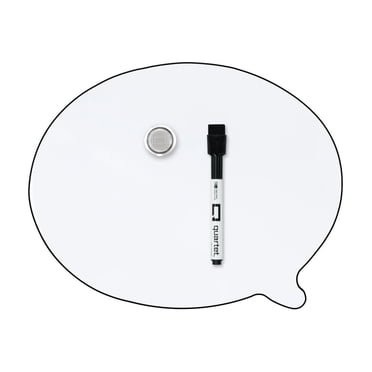 Quartet Speech Bubble Magnetic Dry Erase Board, Whiteboard, 1 Marker, 1 Magnet, 11" x 8.5"
