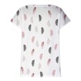 thumbnail image 4 of Blouses à Manches Courtes pour Femmes Femmes Décontracté Imprimé Manches Courtes Col Rond Chandail Blouse T-Shirt Hauts Femmes Hauts à Manches Courtes Femmes Blouse à Manches Courtes Hauts à Manches Courtes pour Femmes, 4 of 5