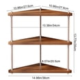 thumbnail image 3 of Desktop Corner Storage Rack, Triangular Storage Shelf, Multifunctional Display Rack, Wooden Metal Corner Organizer, Home Office Kitchen Storage, Space-Saving Shelf, 3 of 6