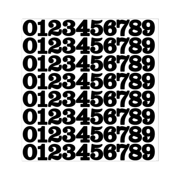 Number Stickers for Labels, Self-Adhesive Number Sheets for Mailbox, Laptop, Scrapbook Decoration