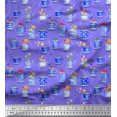thumbnail image 1 of Soimoi Rayon Fabric Spices & Tea Cup Watercolor Printed Fabric 1 Yard 56 Inch Wide, 1 of 3