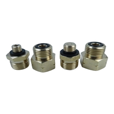 GROWTH TANK 4 Pieces Europe Gas Cylinder Adapter for Propane Butane Gas Bottle with Seal