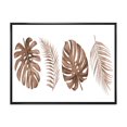 thumbnail image 1 of Designart Tropical Monstera and Palm Leaf In Terracotta FLOAT FRAME WALL ART, 1 of 4