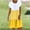 za-Yellow, variant on fartey Sundresses for Women 2023 Trendy Stripe Dot Print Loose Fit Mini Dress Lounge Crew Neck Short Sleeve Dresses, S-5XL