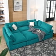 thumbnail image 1 of Modway Commix 6-Piece Down Filled Overstuffed Sectional Sofa in Teal, 1 of 10