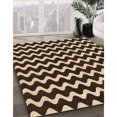 thumbnail image 3 of Ahgly Company Tapis d'Intérieur Lavable en Machine Carré Transitionnel Noir Brun, 4 Pieds Carré, 3 of 7