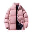 thumbnail image 2 of RXIRUCGD Veste à Manches Longues pour Hommes, Décontractée, Sport Quotidien, Col Montant, Rose, Taille : 2TG, 2 of 3