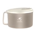 thumbnail image 2 of Khaki Stainless Steel Instant Bowl Suitable For Student Dormitory Picnic Camping Can Be Drained Large Capacity Rice Bowl With Lid Lunch Box Gift, 2 of 6