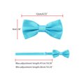 thumbnail image 4 of INSPIRE CHIC Accessoires de Nœud Papillon pour Homme Sangle Ajustable Formel Uni Smoking Pré-Noué Bleu Lac, 4 of 5