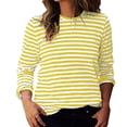 thumbnail image 4 of Timegard Hauts pour Femmes à Rayures à Manches Longues Col Ras du Cou Blouse Ample et Confortable Hauts Habillés Décontractés Vêtements d'Automne, 4 of 8