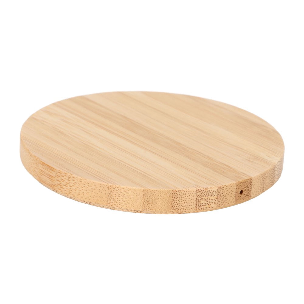 Wooden Wireless Charger Fast Bamboo Charging Station Wireless Charger Bamboo Wood 5W 9V 2A Output 5V 2A Input 8mm Transmission Fast Charging Station for Home Office