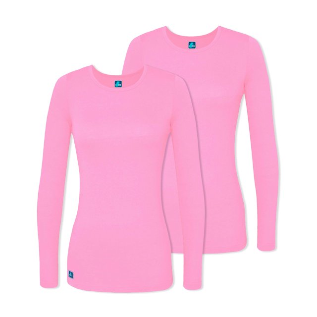 Adar sous-Couches pour Femmes, Lot de 2 - T-Shirt de sous-Couche à Manches Longues Confortable