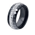 thumbnail image 1 of keepw Ceramics Fashionable Women S Ceramic Ring Wedding And Special Occasions Rings For Wedding black Size 6, 1 of 6