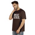 thumbnail image 4 of Inkmeso T-Shirt à Col Rond pour Hommes avec Imprimé Graphique Best Papa Ever.€ T-Shirt pour la Fête des Pères, 4 of 7