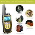 thumbnail image 3 of 3-Channel Rechargeable Dog Training Collar 880-3 with Yellow Remote - Weatherproof, Anti-Interference, 99 Levels Vibration/Shock, Beep & Light Modes - Built-in LiPo Battery, 67cm Leather Collar, USB, 3 of 6