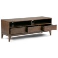 thumbnail image 3 of Harper Solid Hardwood 60 Inch Wide Mid-Century Modern Tv Media Stand In Walnut Brown For Tvs Up To 65 Inches, 3 of 6
